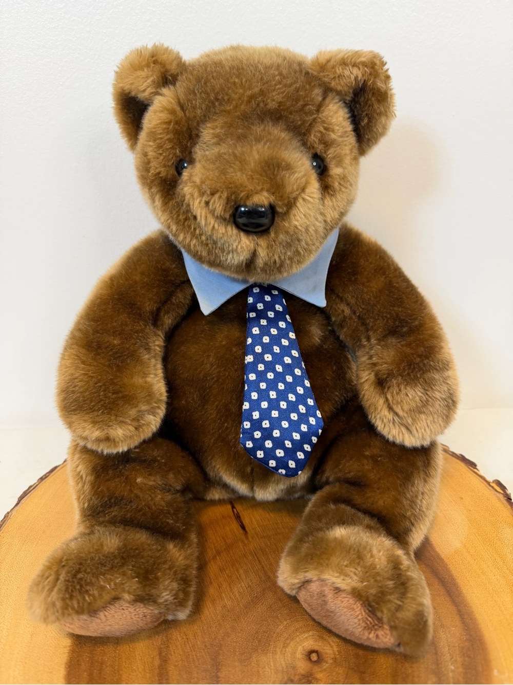 Ty Beanie Buddy "Hero" the Father's Day Bear brown plush with collar & necktie